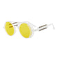 white yellow lens round sunglasses