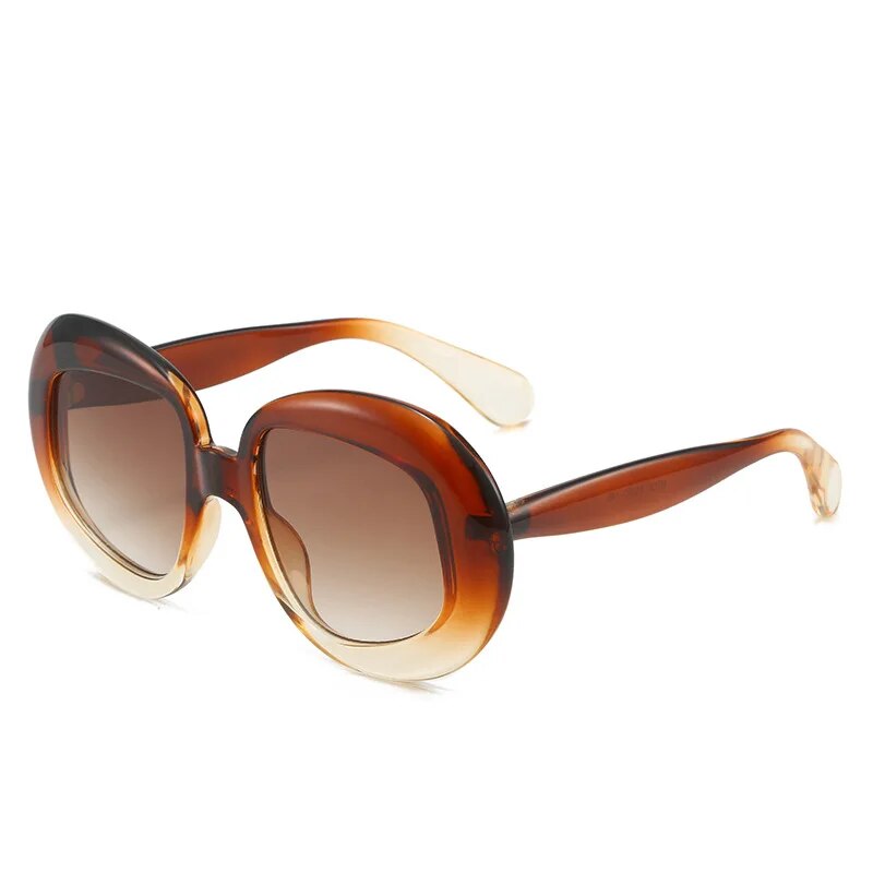 brown round sunglasses