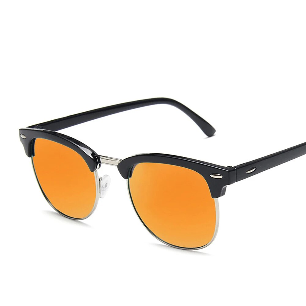 orange round sunglasses