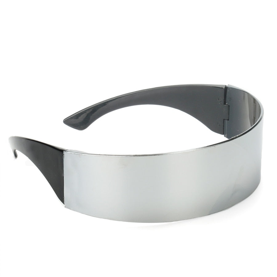 silver rimless sunglasses