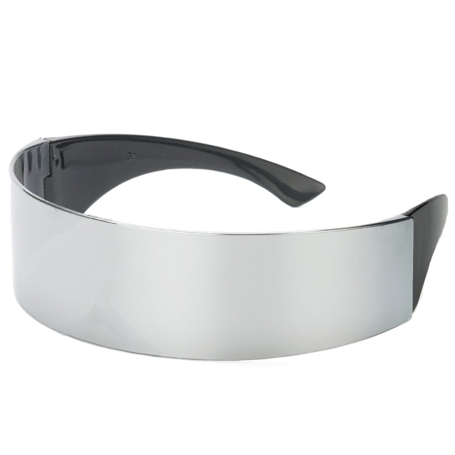 silver rimless sunglasses