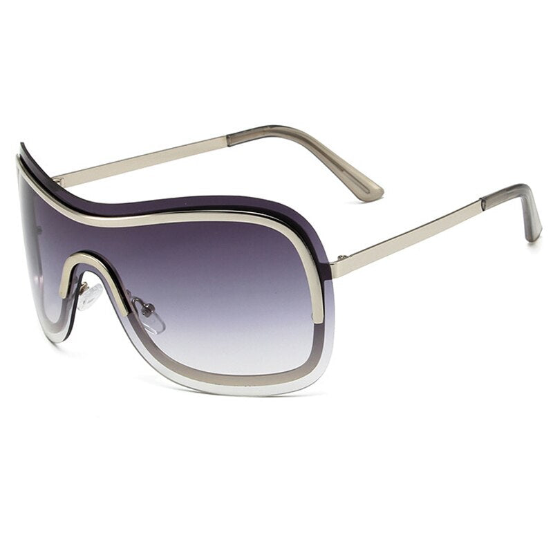 black rimless sunglasses