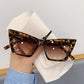 leopard print square cat eye sunglasses